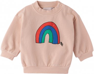 Детский розовый свитшот с радугой Bobo Choses