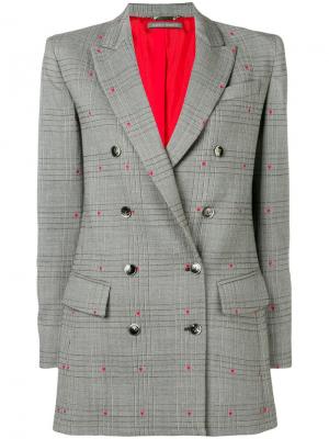 Двубортный пиджак Alberta Ferretti. Цвет: серый