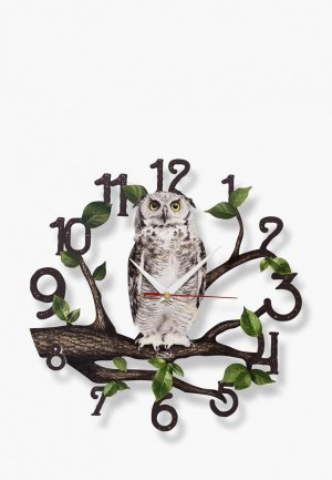 Часы настенные OST Forest owl 31. Цвет: серый