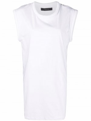 Платье-футболка с дутой вставкой Federica Tosi. Цвет: белый