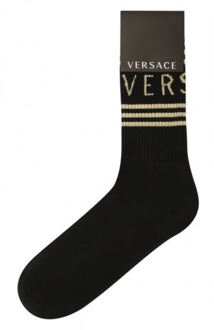 Хлопковые носки Versace. Цвет: чёрный