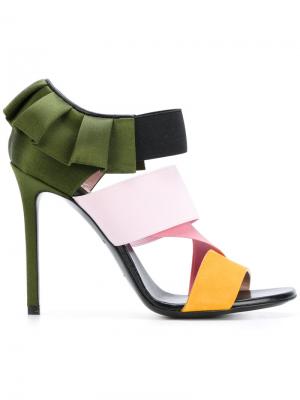 Frilled stiletto sandals Emilio Pucci. Цвет: многоцветный