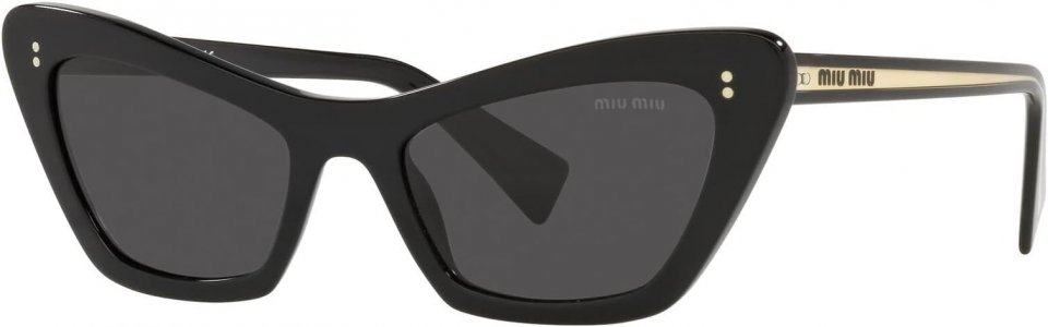 Солнцезащитные очки 0MU 03XS , цвет Black/Dark Grey Miu
