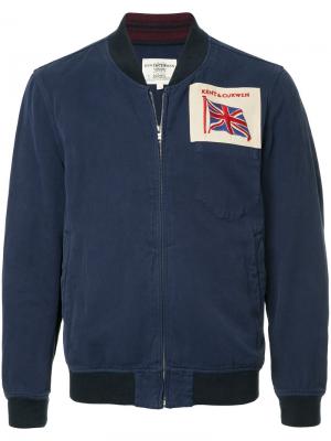 Куртка-бомбер с заплаткой логотипом Kent & Curwen. Цвет: синий
