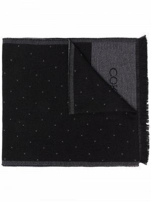 Шерстяной шарф в двух тонах Corneliani. Цвет: черный