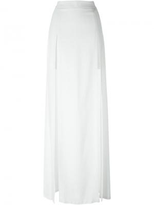 Длинная юбка с разрезом Chalayan. Цвет: белый