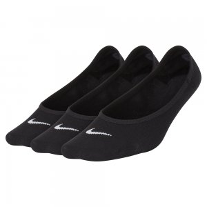 Женские носки Lightweight Footie 3-Pack Nike. Цвет: черный