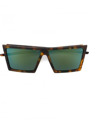 Солнцезащитные очки W Team с квадратной оправой Retrosuperfuture. Цвет: коричневый