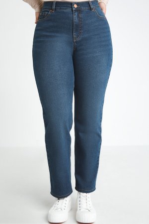 Синие винтажные прямые джинсы 24/7, синий Simply Be