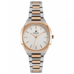 Наручные часы Американские женские с минеральным стеклом BP3024X.530 гарантией, серебряный, белый Beverly Hills Polo Club. Цвет: серебристый/белый/золотистый