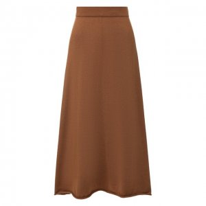 Кашемировая юбка Extreme Cashmere. Цвет: коричневый