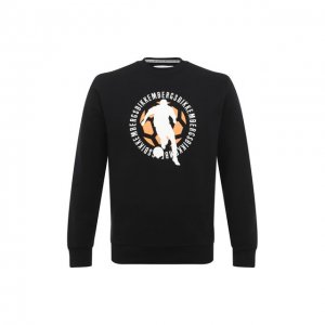 Хлопковый свитшот Dirk Bikkembergs. Цвет: чёрный
