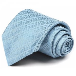 Оригинальный голубой галстук с надписями Celine 72322. Цвет: голубой