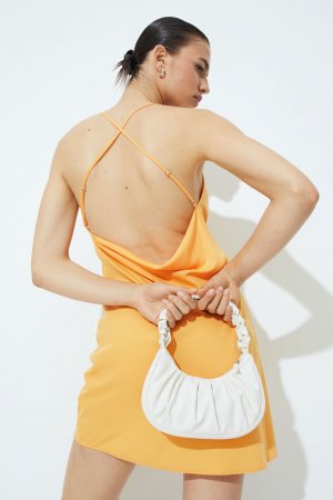 Короткое платье на бретелях , желтый H&M