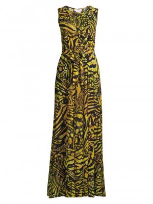 Платье макси с принтом Abito Lungo , разноцветный Fuzzi