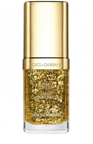 Закрепляющее покрытие для ногтей, оттенок Dazzling Gold Dolce & Gabbana. Цвет: бесцветный