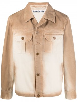 Джинсовая куртка с эффектом потертости Acne Studios. Цвет: нейтральные цвета