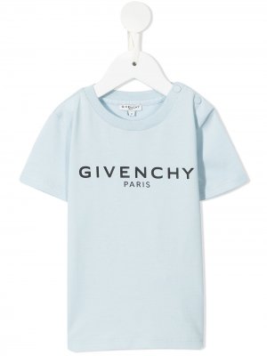 Футболка с логотипом Givenchy Kids. Цвет: синий