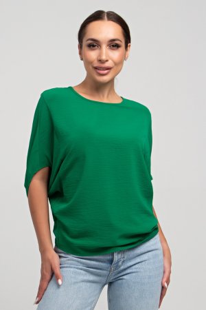 Блузка SEZONI. Цвет: изумрудно-зеленый