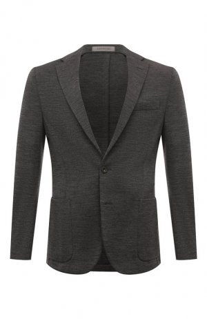 Шерстяной пиджак Corneliani. Цвет: серый