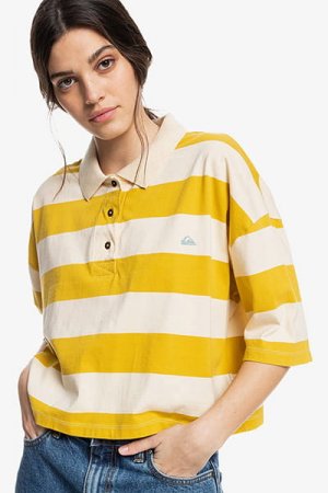 Рубашка-Поло Modern Day QUIKSILVER. Цвет: желтый,белый