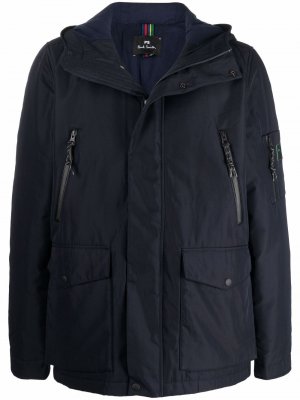 Куртка на молнии с капюшоном PS Paul Smith. Цвет: синий