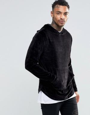 Велюровый свитер Kubban. Цвет: черный