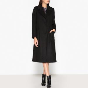 Пальто прямое из шерсти и кашемира SAMARA LA BRAND BOUTIQUE COLLECTION. Цвет: черный