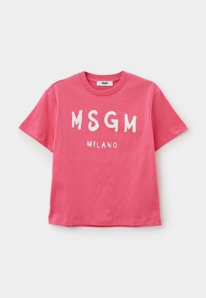 Футболка MSGM Kids. Цвет: розовый
