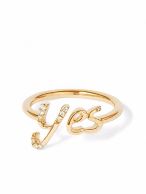 Кольцо Yes из желтого золота с бриллиантами Annoushka. Цвет: золотистый