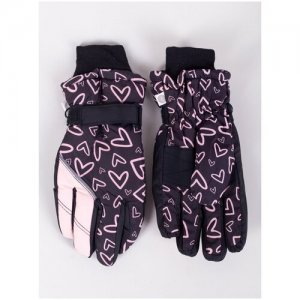 Перчатки YO! RN-245. Цвет: черный/розовый