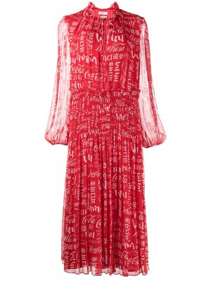 Шелковое платье Coca-Cola Jason Wu. Цвет: красный