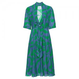 Платье OWDB219R20H150903040 синий+зеленый 44 Off-White. Цвет: синий/зеленый/белый