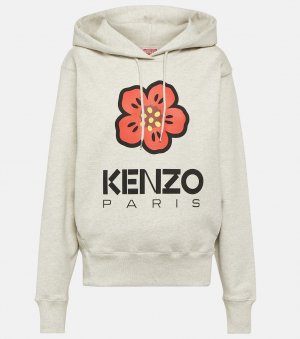 Худи из хлопкового джерси с логотипом KENZO, серый Kenzo