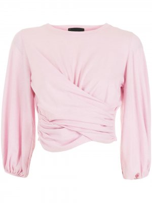 Блузка с запахом Andrea Bogosian. Цвет: розовый