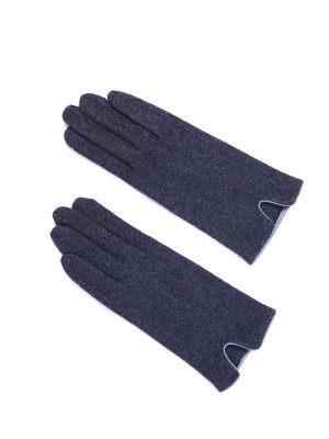 Трикотажные перчатки из шерсти с функцией Touch Screen zolla. Цвет: серый