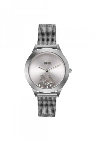 Модные аналоговые часы Cassie серебристого цвета из нержавеющей стали — 47471/s, серебро Storm