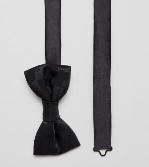 Атласный галстук-бабочка Heart & Dagger. Цвет: черный
