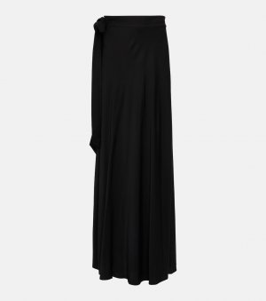 Атласная юбка макси krisa, черный Diane von Furstenberg