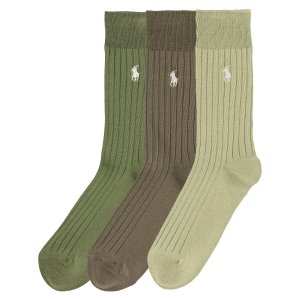 Комплект из трех пар носков LaRedoute. Цвет: зеленый