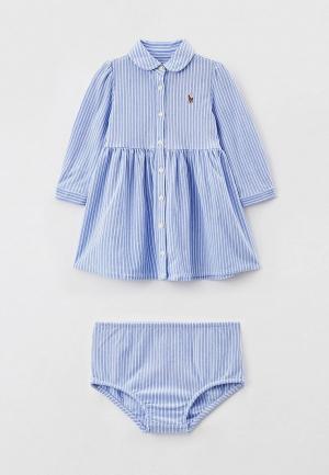 Платье и трусы Polo Ralph Lauren. Цвет: синий