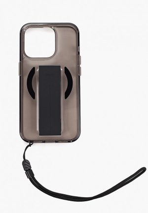 Чехол для iPhone Uniq 15 Pro, Heldro Mag с MagSafe, ремешком на руку. Цвет: серый