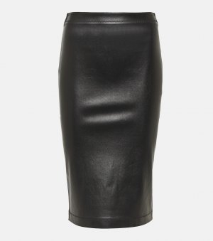 Кожаная юбка миди , черный Versace