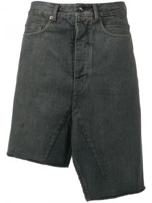 Джинсовая юбка асимметричного кроя Rick Owens DRKSHDW