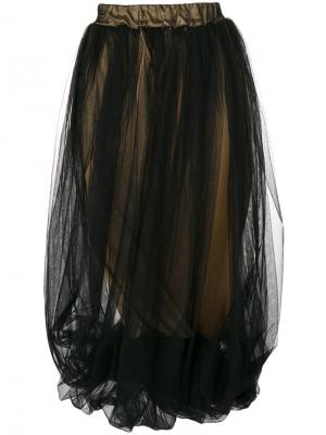 Драпированная юбка с верхним слоем из тюля Nostra Santissima. Цвет: none