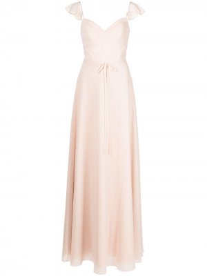 Вечернее платье макси Marchesa Notte Bridesmaids. Цвет: розовый