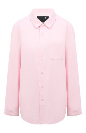 Хлопковая рубашка R13. Цвет: розовый