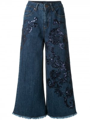 Укороченные джинсы широкого кроя Antonio Marras. Цвет: синий