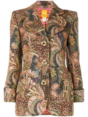 Жаккардовый пиджак с люрексом Christian Lacroix Vintage. Цвет: многоцветный