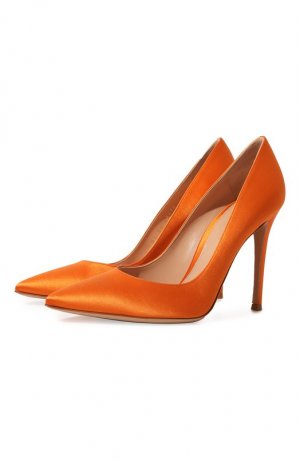 Текстильные туфли Gianvito 105 Rossi. Цвет: оранжевый
